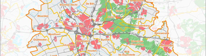 kaart: gemeentegrenzen provincie Utrecht 