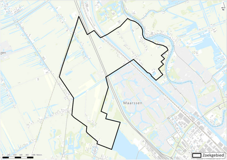 Zoekgebied Maarsen/Utrecht-Noordwest voor Stedin hoogspanningsstation Utrecht-Noordwest