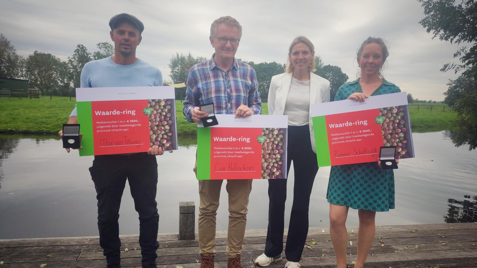 Drie Utrechtse duurzame agrariërs onderscheiden met Waarde-Ring