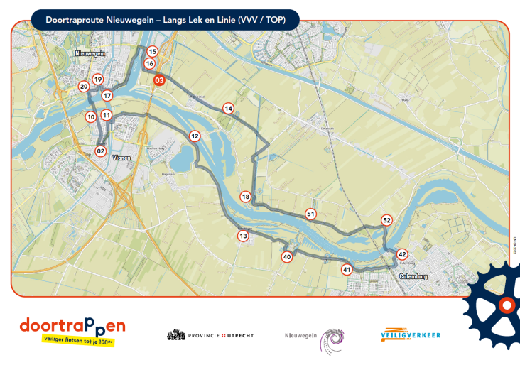 Routebeschrijving Nieuwegein Langs Lek en Linie
